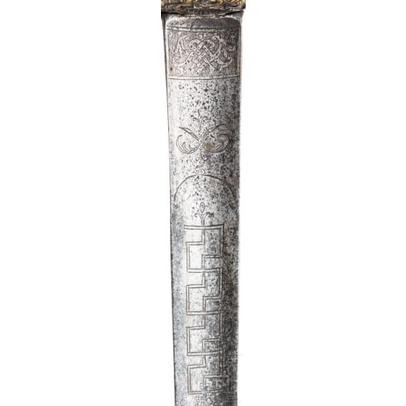 A French smallsword with chiselled and gilt decoration, ca. 1780