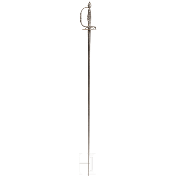 A silver mounted English or French smallsword, ca. 1780/90