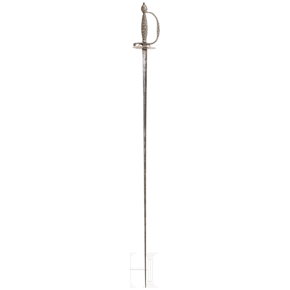 A silver mounted English or French smallsword, ca. 1780/90