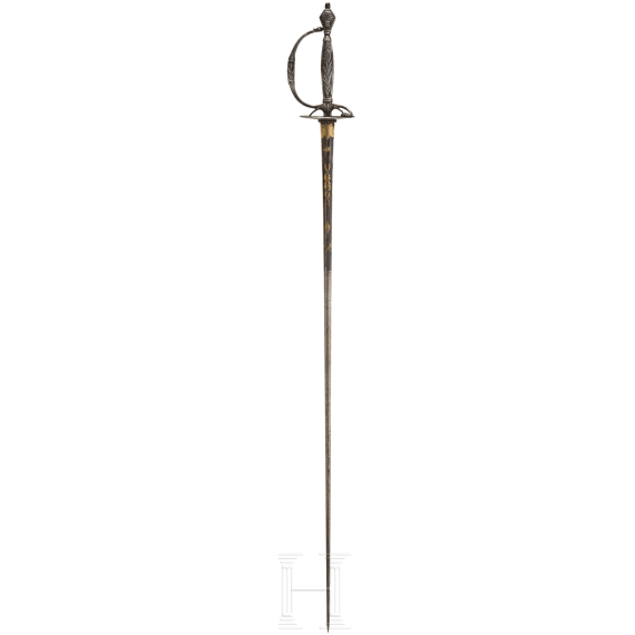 A silver mounted French smallsword, ca. 1790