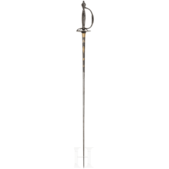 A silver mounted French smallsword, ca. 1790