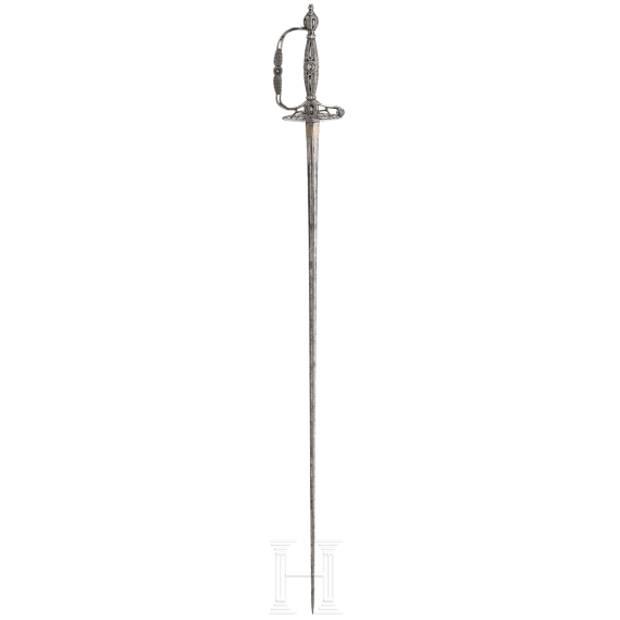 A silver mounted French smallsword, ca. 1800