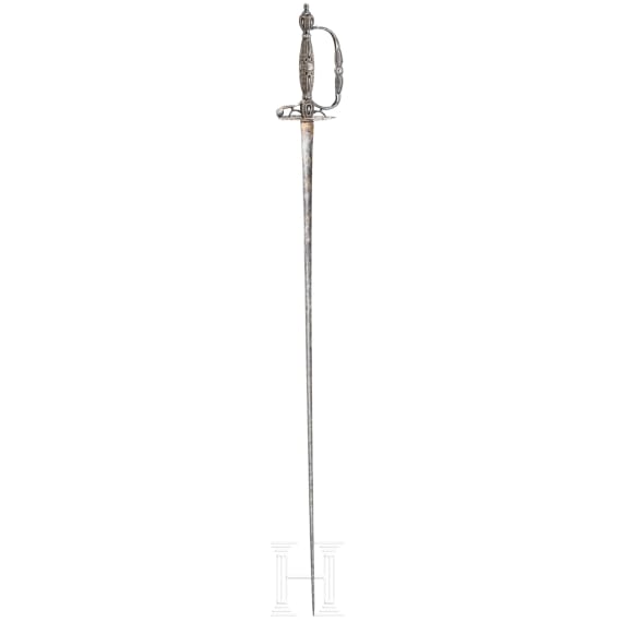 A silver mounted French smallsword, ca. 1800