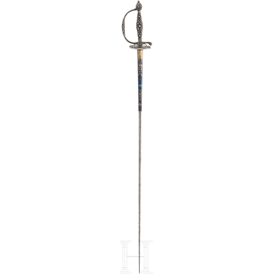 A French silver mounted smallsword, ca. 1800