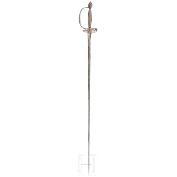 A French silver mounted smallsword, ca. 1800