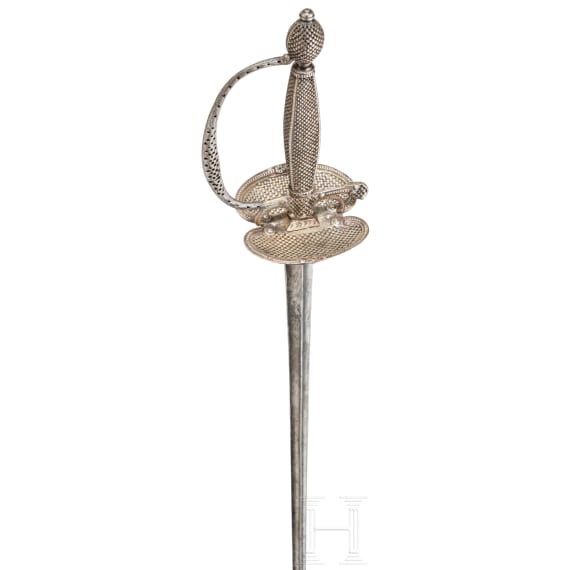 A French silver mounted smallsword, ca. 1800