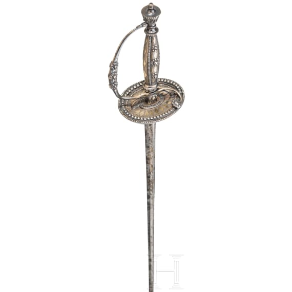 A French silver mounted smallsword, ca. 1800