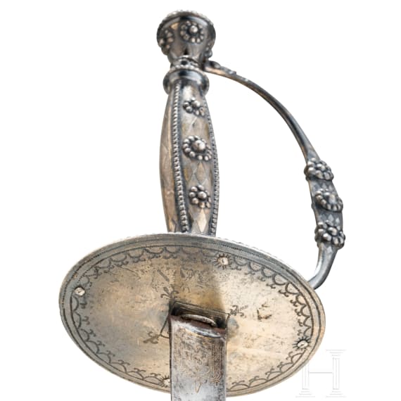 A French silver mounted smallsword, ca. 1800