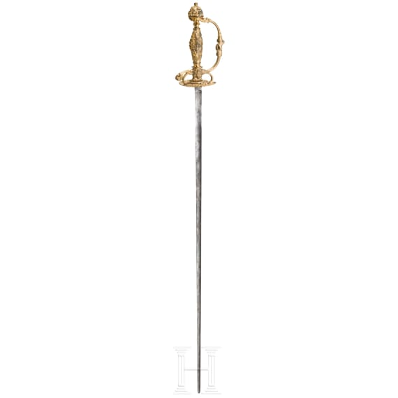 A ceremonial small sword set with stones, F&eacute;lix Escoffier, St. &Eacute;tienne, second half of the 19th century