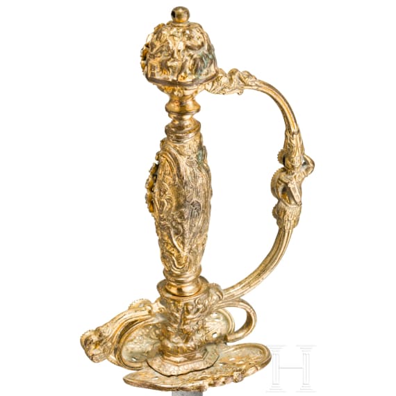 A ceremonial small sword set with stones, F&eacute;lix Escoffier, St. &Eacute;tienne, second half of the 19th century