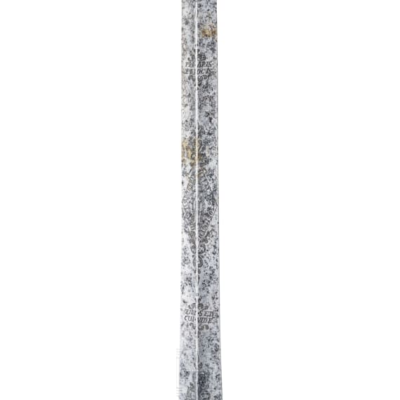 A Solingen campaign sword blade by Wilhelm Wirsberg, ca. 1630