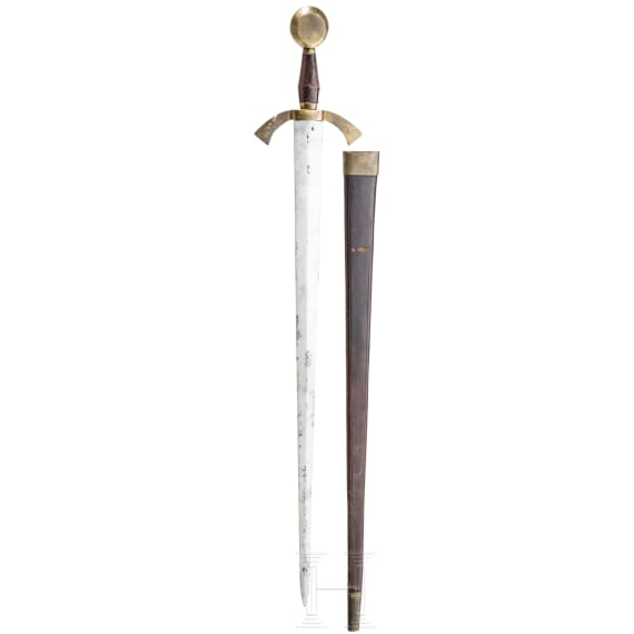 A German knightly sword in the style of around 1300, ca. 1900