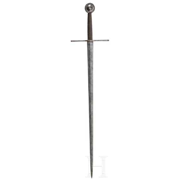 A knightly sword in German 1400s style, Victorian reproduction, ca. 1900