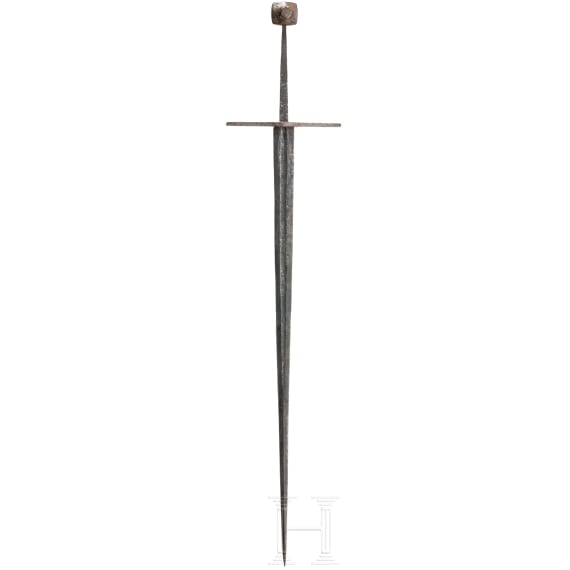 A knightly estoc in Hungarian style of ca. 1450, Victorian reproduction