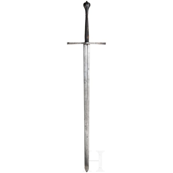 A large Victorian hand-and-a-half sword in the German style of 1460, ca. 1900
