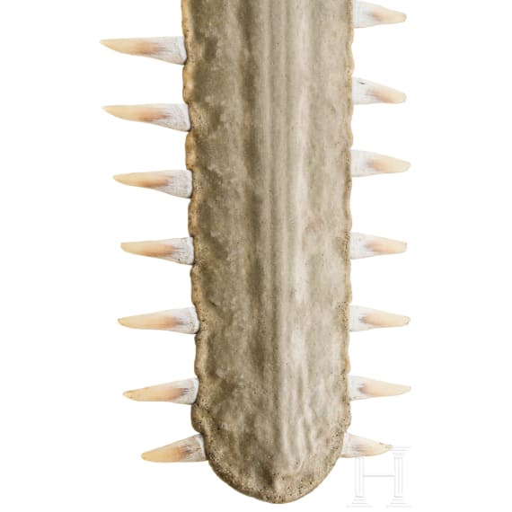 A Victorian German two-handed sword with sawfish blade in Renaissance style, 19th century