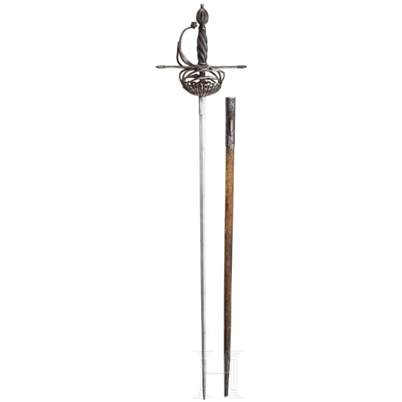 An Italian cup-hilted rapier in the style of mid-17th century, 19th century