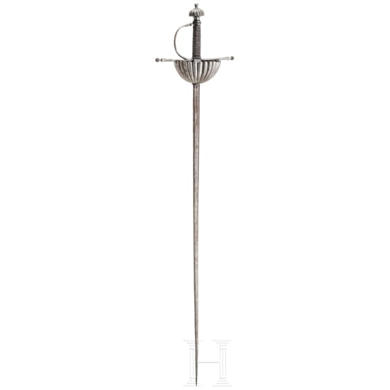 A Victorian cup-hilt-rapier in 1650s style, ca. 1880
