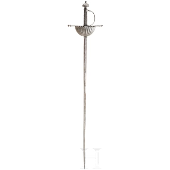 A Victorian cup-hilt-rapier in 1650s style, ca. 1880