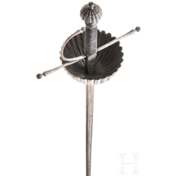 A Victorian cup-hilt-rapier in 1650s style, ca. 1880