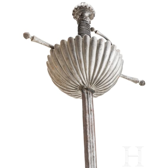 A Victorian cup-hilt-rapier in 1650s style, ca. 1880