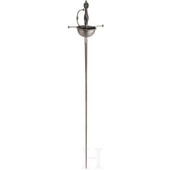 A Victorian Spanish cup-hilt rapier with authentic blade, 19th century