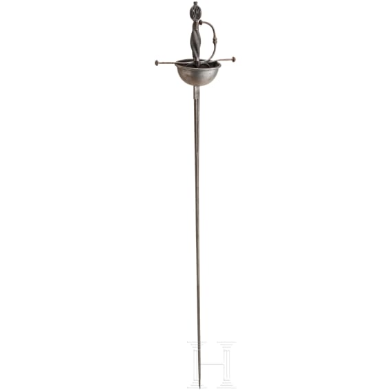 A Victorian Spanish cup-hilt rapier with authentic blade, 19th century