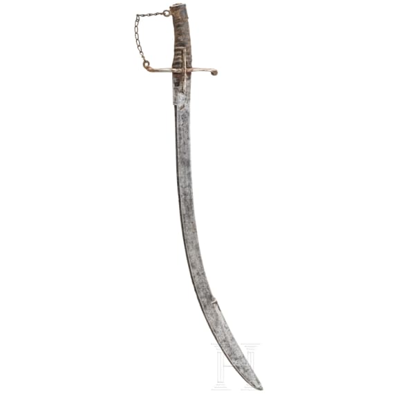 A Victorian hussar's saber in 17th century style, modern replica
