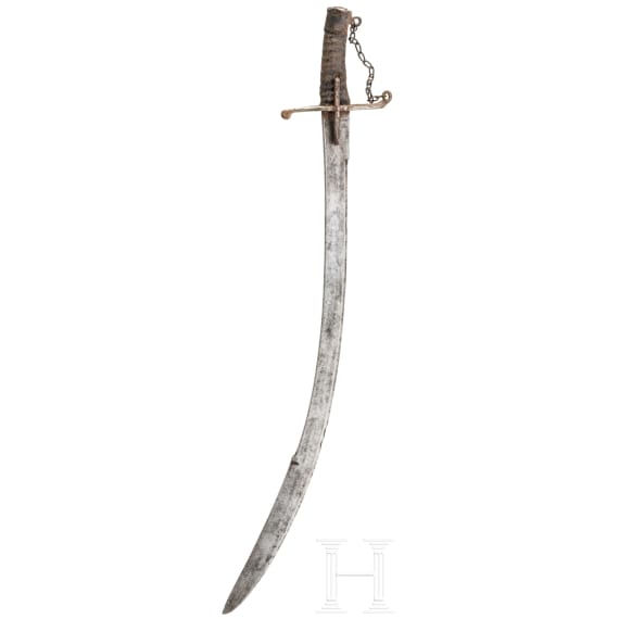 A Victorian hussar's saber in 17th century style, modern replica