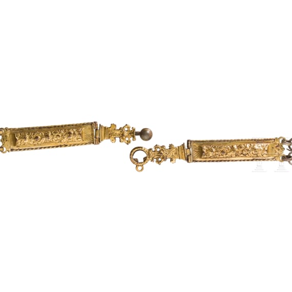 A German gilt sword belt in Renaissance style, 19th century