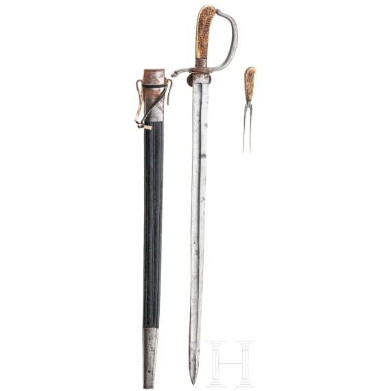 Gro&szlig;er Hirschf&auml;nger, deutsch, um 1800
