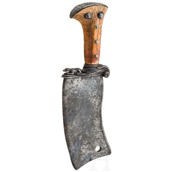 A German butchering knife, circa 1700