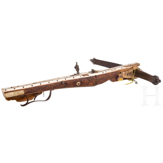 Reich verzierte Armbrust, Historismus, wohl Sachsen, 19. Jhdt.