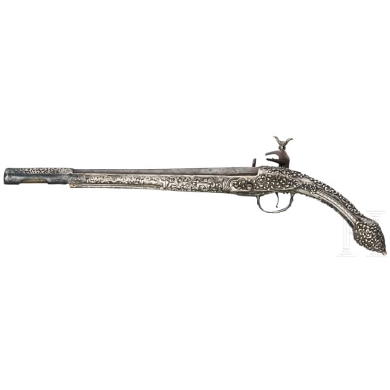 Silbermontierte Miqueletpistole, Montenegro, 1. H&auml;lfte 19. Jhdt.