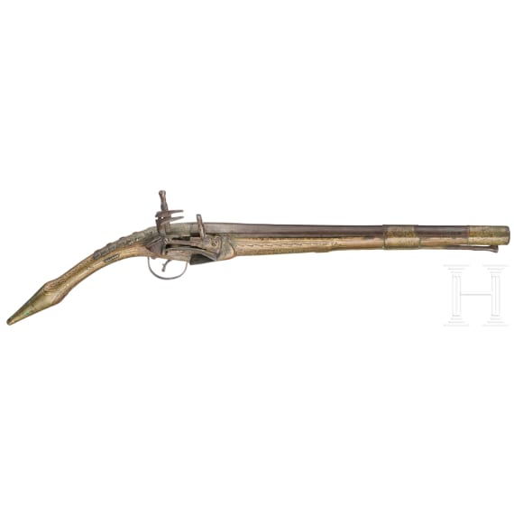 A "Rat tail" Miquelet-flintlock pistol, Albania, circa 1850