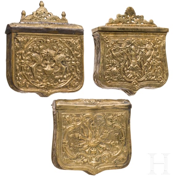 Three cartridge boxes from the Balkans, 19th century