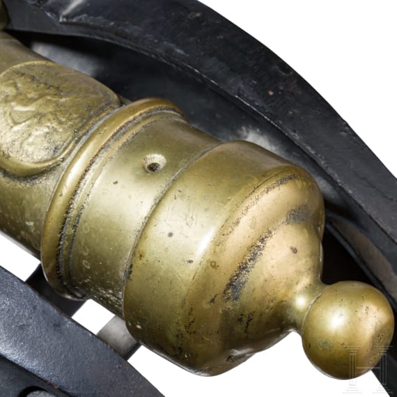 Modellkanone mit gusseiserner Lafette, deutsch, 19. Jhdt.