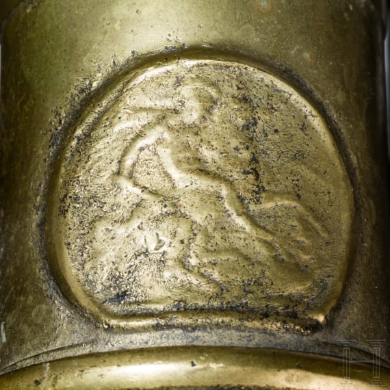 Modellkanone mit gusseiserner Lafette, deutsch, 19. Jhdt.