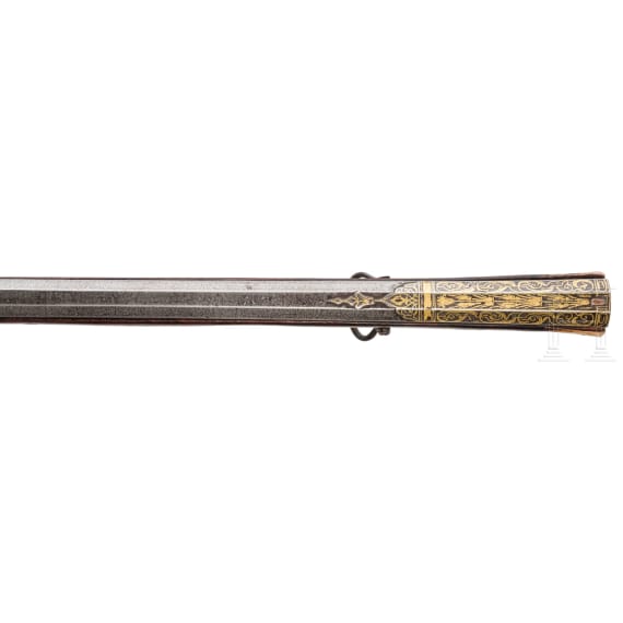 A Silesian wheellock rifle (tschinke) with Ottoman Damascus barrel, circa 1620
