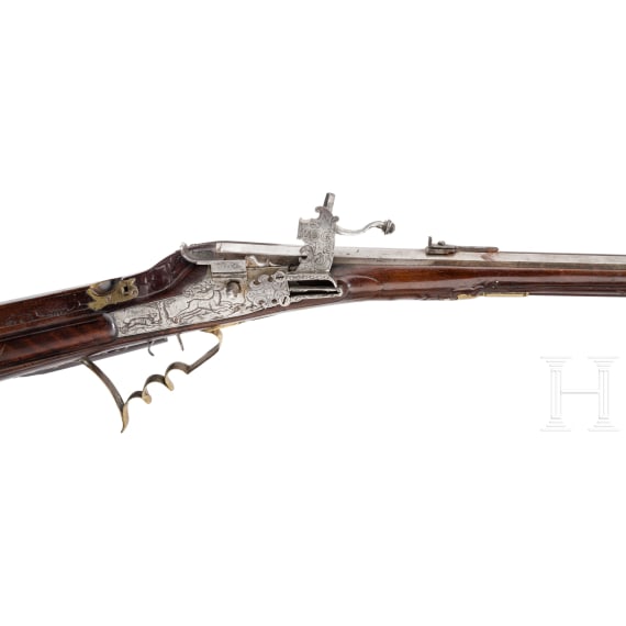 A German wheellock rifle, circa 1730