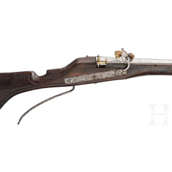 Luntenschlossmuskete im Stil der ersten H&auml;lfte des 17. Jhdt., Histormismus unter Verwendung alter Teile