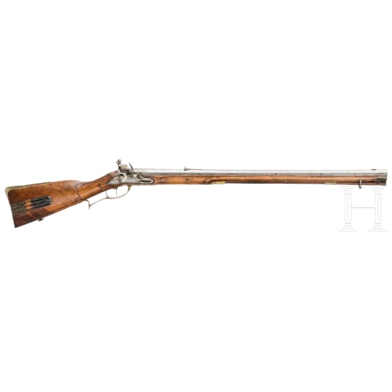 A German flintlock rifle, mid 18th century