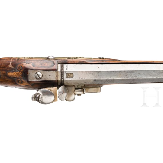 A German flintlock rifle, mid 18th century