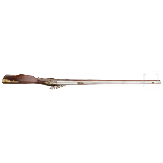 A German flintlock rifle, circa 1750