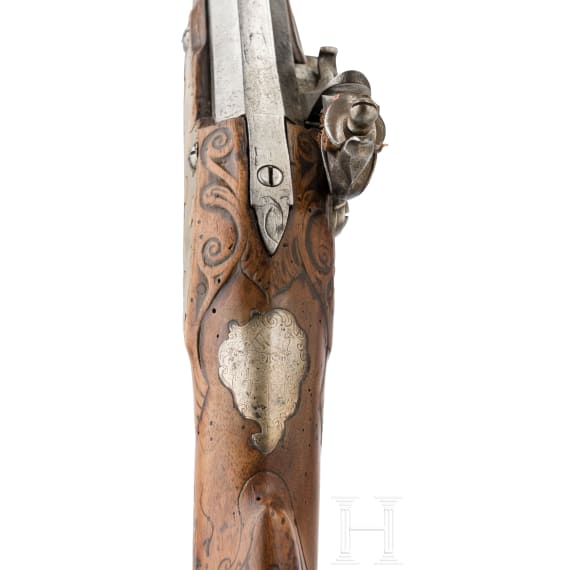 A flintlock rifle, Franz David Hassel, Eichst&auml;tt/Pappenheim, circa 1760