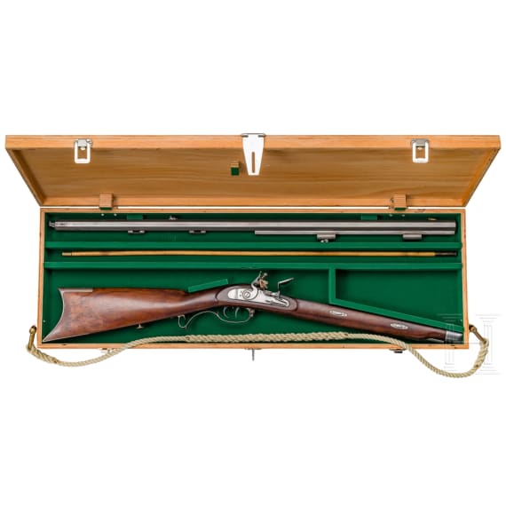 Great Plains Hawken flintlock rifle, Investarms in Italy, circa 2000