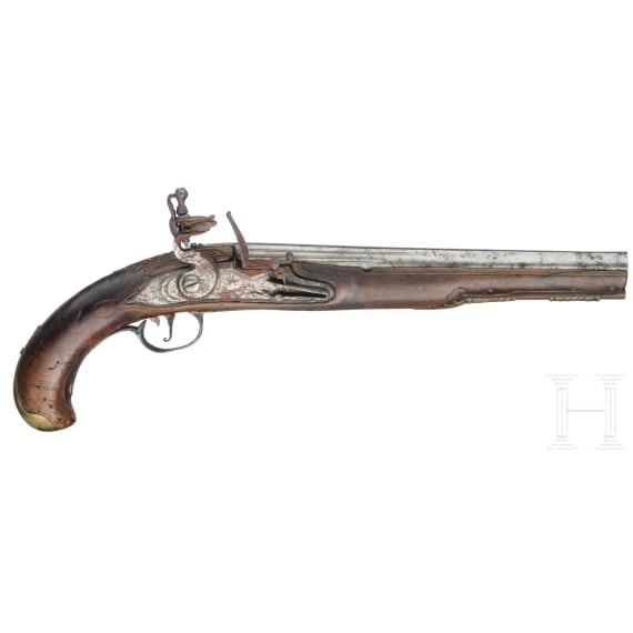 Steinschlosspistole, deutsch, um 1730