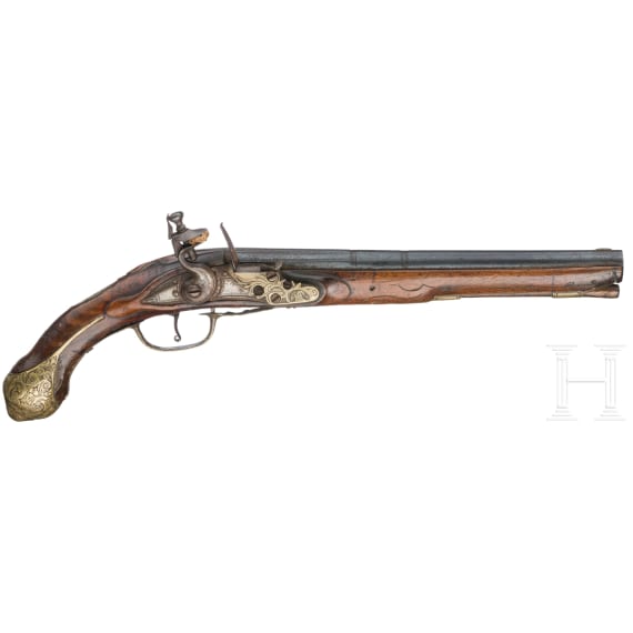 An Italian flintlock pistol, mid-18th century