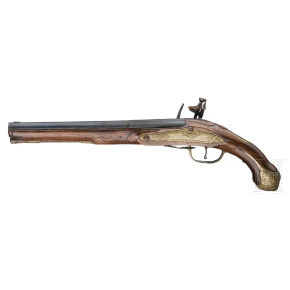 An Italian flintlock pistol, mid-18th century