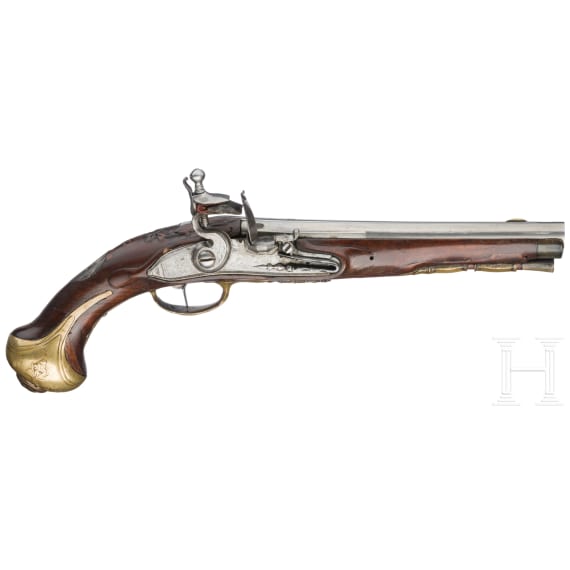 A Belgian flintlock pistol, circa 1750